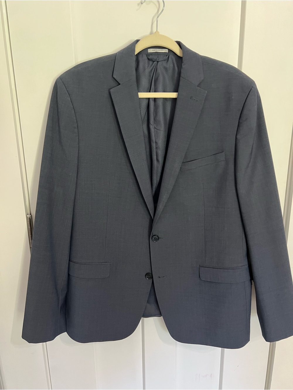 Bar III Men's Two-Button Notch Lapel Slim Fit Coat in Blue
